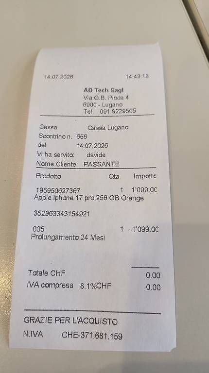 Telefoni cellulari / Smartphones: IPhone 17 pro 256 – Usato da Breganzona venduto da fab_8lj5 3