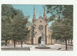 Ansichtskarte Neuchatel Collegiale Statue Farel 1909