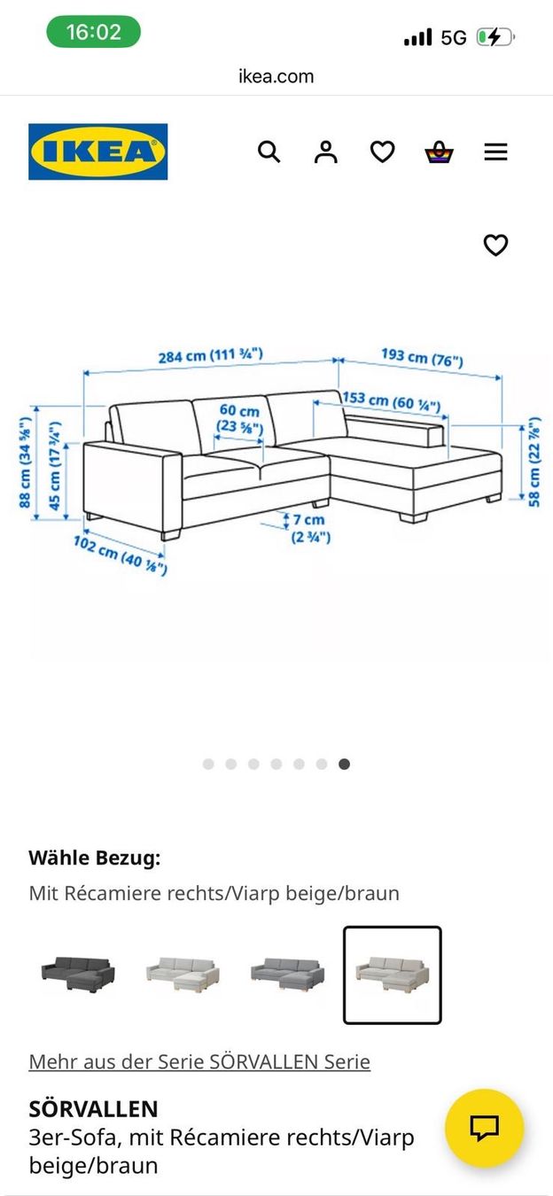 Ikea Divani: Gratis! IKEA SÖRVALLEN 3-Sitzer Sofa mit Hocker inkl. Staur. – Usato da Benglen venduto da Bobby21 3