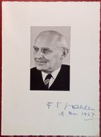 Friedrich Traugott Wahlen 1899-1985 Bundesrat Autogramm