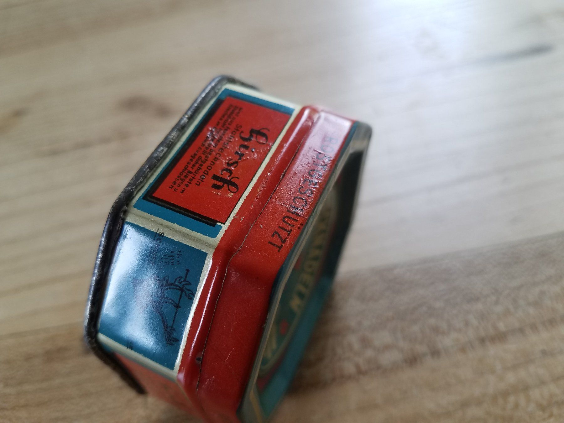 Contenitori & Simili: Uralte Hirsch Stecknadeln-Blechdose Blechdose Vintage – Usato da Rorschacherberg venduto da Marubium 5