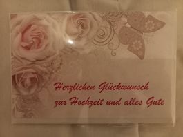 SCHÖNE KARTE ZUR HOCHZEIT / ZUR VERMÄHLUNG NAGELNEU UND OVP!