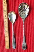 Löffel ca. 15 cm WMF 500 Perlrand versilbert + Zuckerlöffel