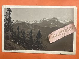 Alte Ansichtskarte Rigi-Scheidegg, mit Urirotstock. 1922