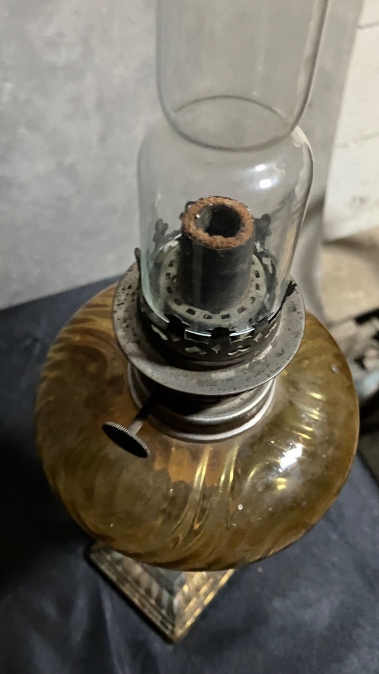 Lampade: Lampe à pétrole ancienne Petroleumlampe – Usato da St-Cierges venduto da LeRegain 4