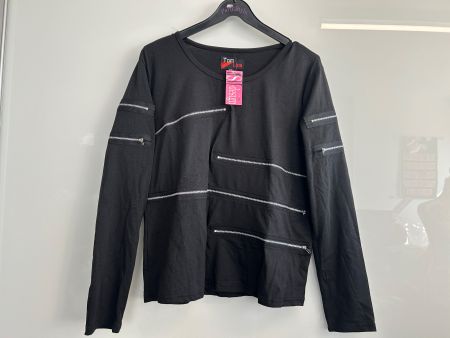 Cooles Langarmige Shirt mit Reissverschluss Design Gr XL NEU