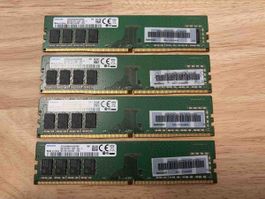 4× Samsung 8 GB DDR4 RAM – 32 GB – PC4-2400T