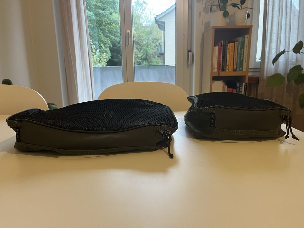 Borse: 2 Packing Cubes, Asivik, olivgrün – Usato da Zürich venduto da vintage_for_you 4