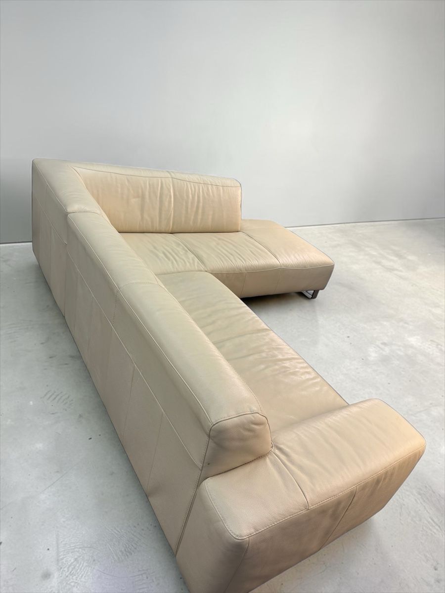 Pfister Sofas: Pfister-Ecksofa aus Echtleder, pistazien-beige – Gebraucht aus Bachenbülach von Sofalab.swiss 4