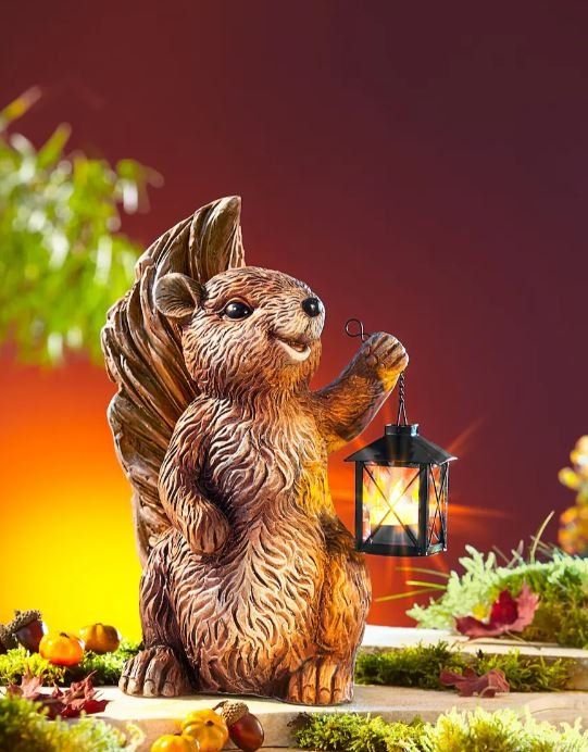 Statuette: Eichhörnchen mit Laterne (31 cm) – Nuovo e nell'imballaggio originale da Langenbruck venduto da Gumsi 1