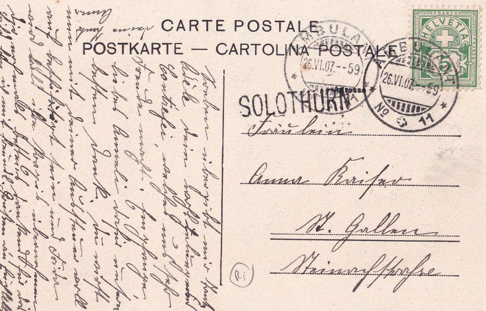 Cartes postales: Solothurn Ringstrasse – D'occasion à Olten par clotaldi 1