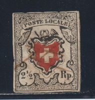 Poste Locale Nr. 14I Typ 23 entwertet / Attest
