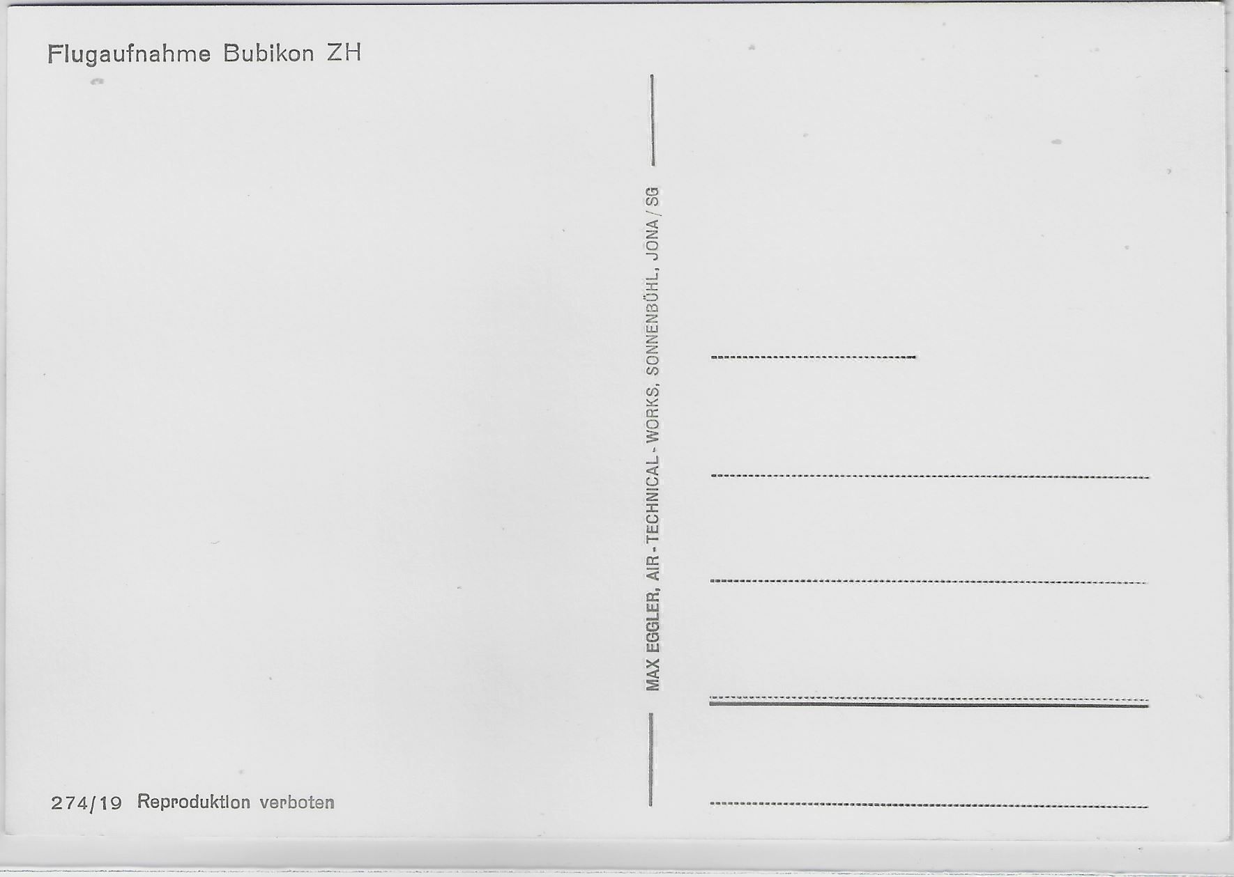 Cartoline postali: Flugaufnahme Bubikon ZH – Antico da Ettingen venduto da Kartenplanet 1