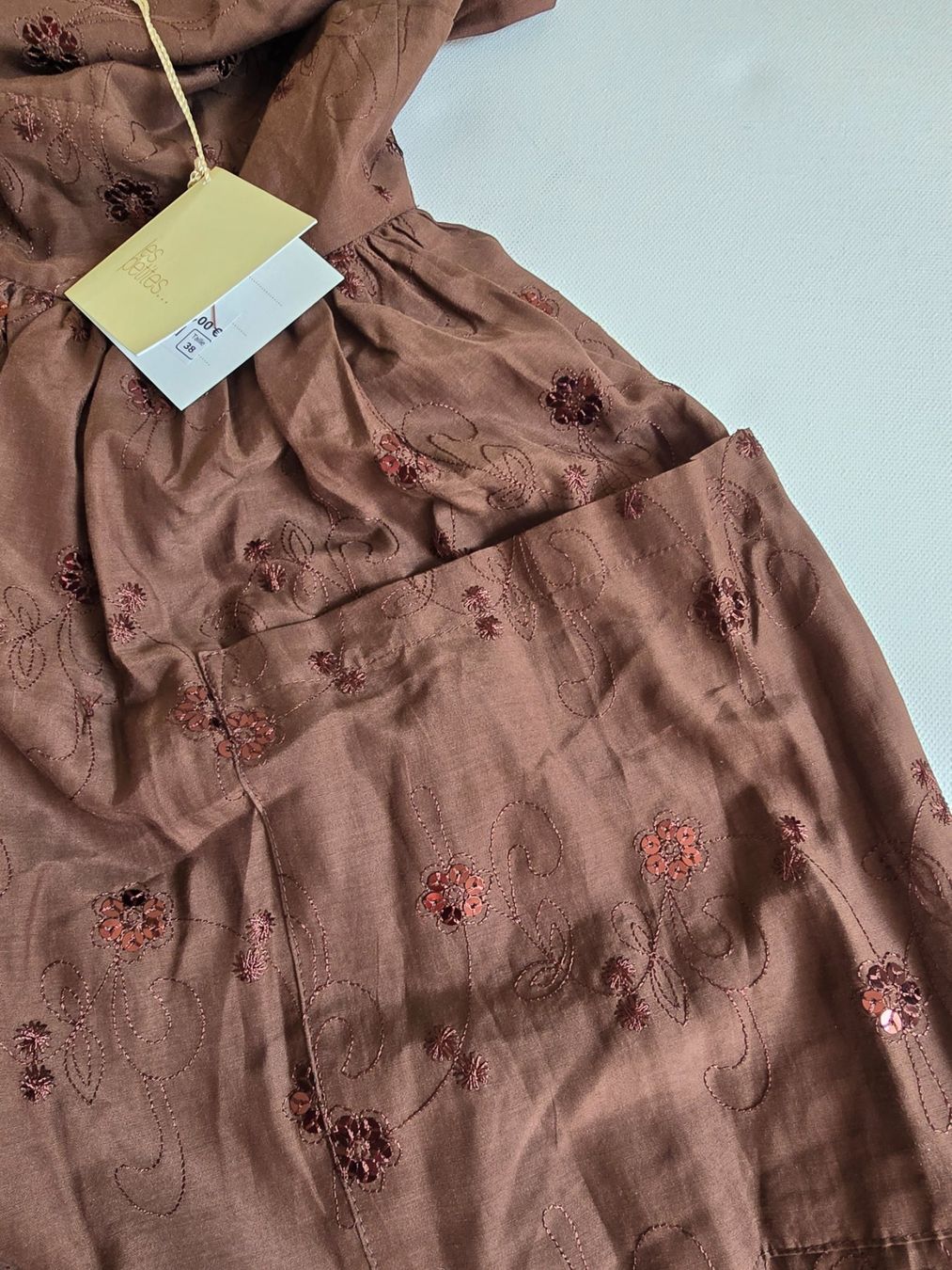 Vestiti: Robe marron à bretelles, soie – Nuovo e nell'imballaggio originale da Pully venduto da Kadiyac 5