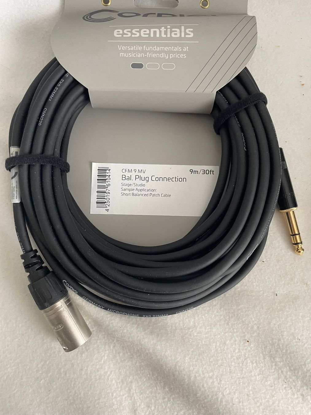 Cavi: CORDIAL CFM 9 MV - Studiokabel, 9m, Jack sym.-XLRm  A 113 – Nuovo e nell'imballaggio originale da Schötz venduto da amore14