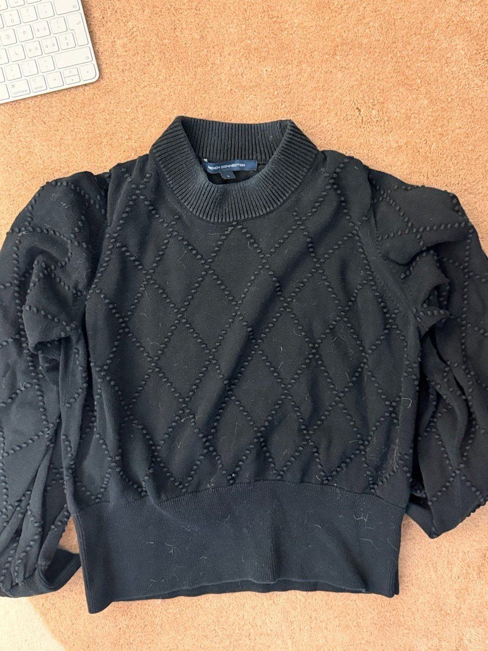 Maglioni & Felpe: French Connection Pullover schwarz, Strukturstrick – Usato da Männedorf venduto da mic_y26r