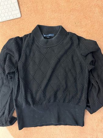 French Connection Pullover schwarz, Strukturstrick