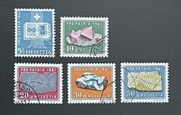 1961 PP Mineralien und Versteinerungen Satz ʘ B103 - B107