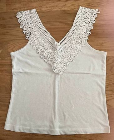 Top blanc Only X You XS, dentelle délicate - neuf!