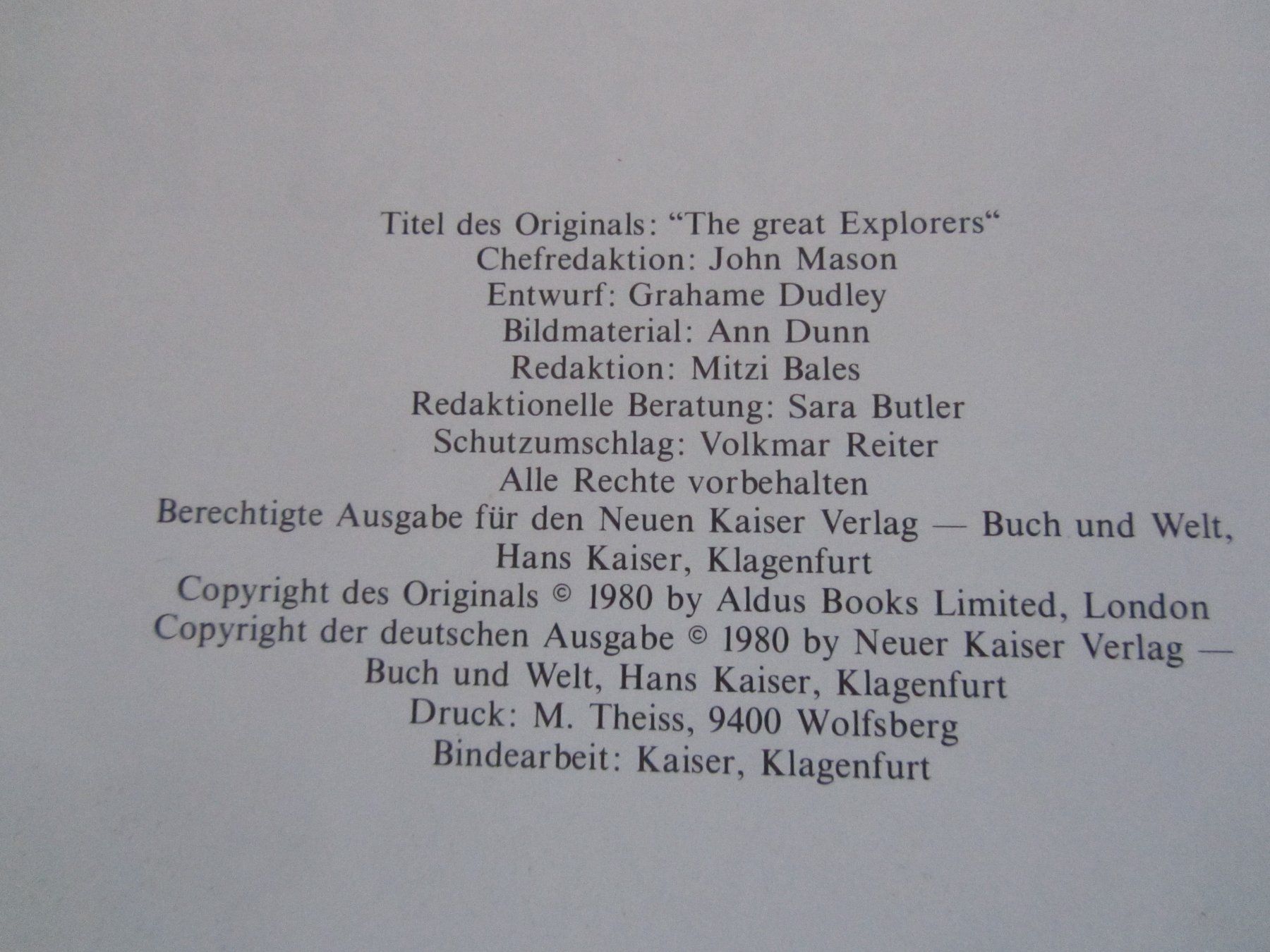 Libri: Die grossen Entdecker, Kaiser Verlag 1980 – Usato da Weiningen ZH venduto da dietsch57 1