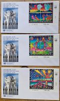 USA - UN 3 FDC UNCED Earth summit 1992