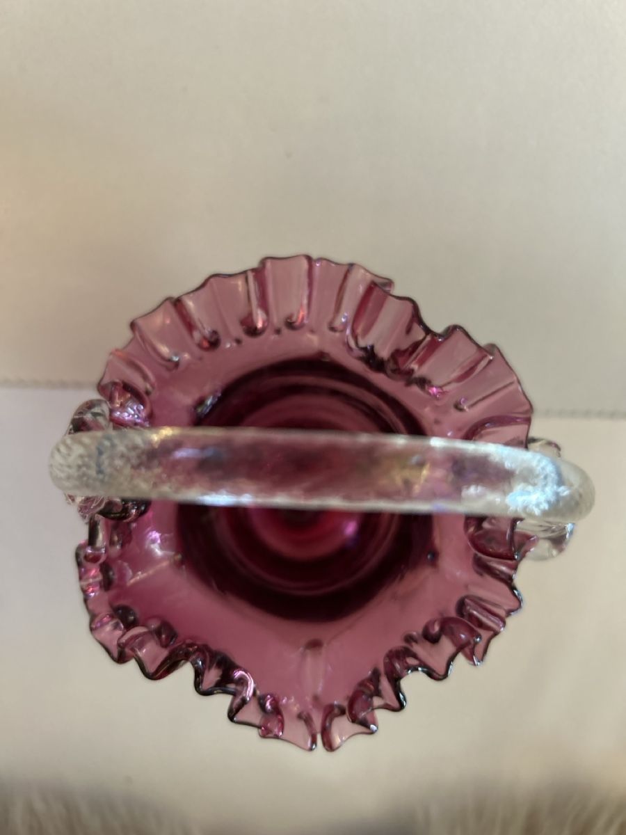 Bicchieri: Antikes Biedermeier Glas-Körbli, Handarbeit – Usato da Düdingen venduto da Reconflo 1