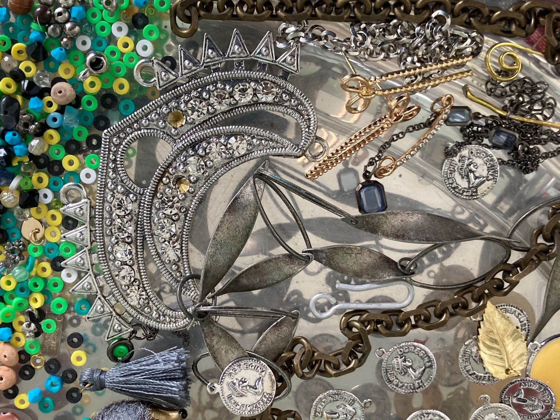 Perle (finte): Perles synthétiques,composantes,bricolage bijoux – Usato da Marly venduto da Antigona71 4