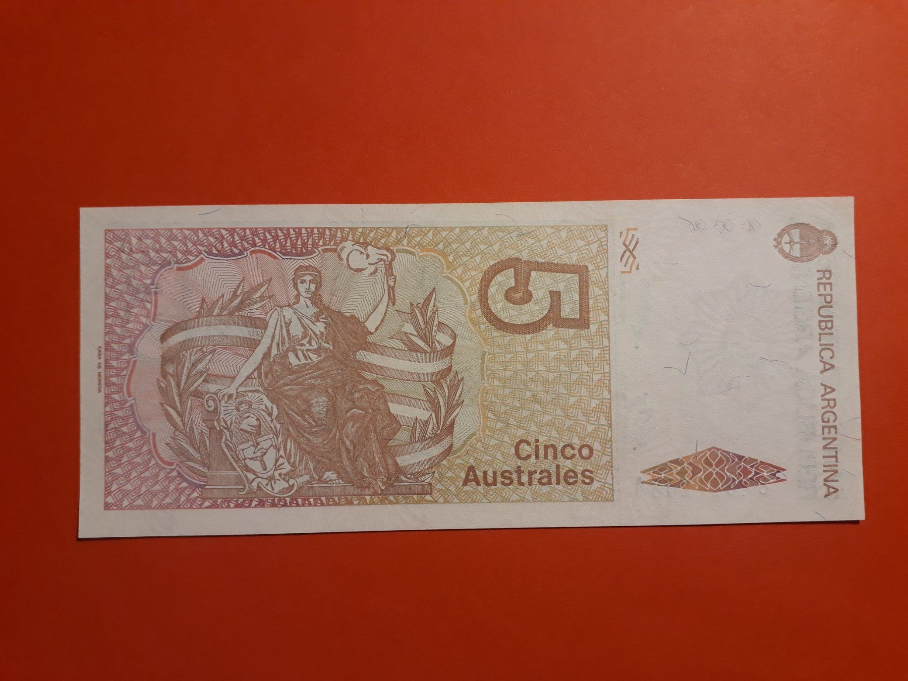 Banconote: ARGENTINIEN - 5 Australes UNC (89.044.258A) – Nuovo (secondo la descrizione) da Wichtrach venduto da LuckyLuke69 1