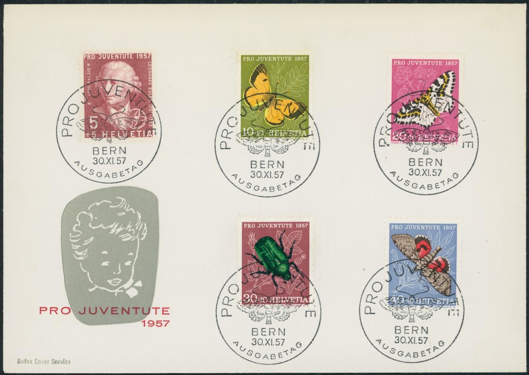 Tous les timbres: 1957 - Pro Juventute - FDC ET – D'occasion à Schindellegi par leecollect