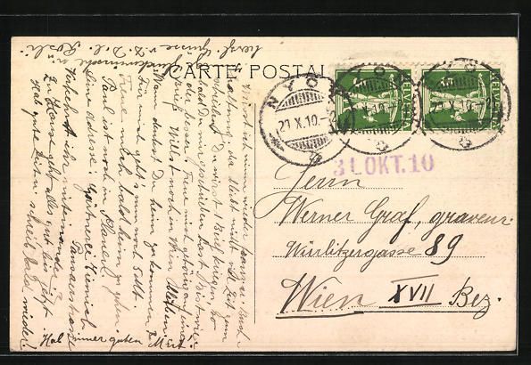 Cartoline postali: Coppet, Chateau de Coppet - Cour d'Honne – Usato da Berlin venduto da bartko-reher 1