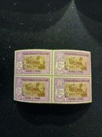 Bloc de 4 timbres anciens - Établissements Français 