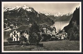 Seelisberg, Hotel Bellevue mit Urnersee