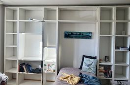 Regalsystem weiss  modular mit Verbindungstablaren