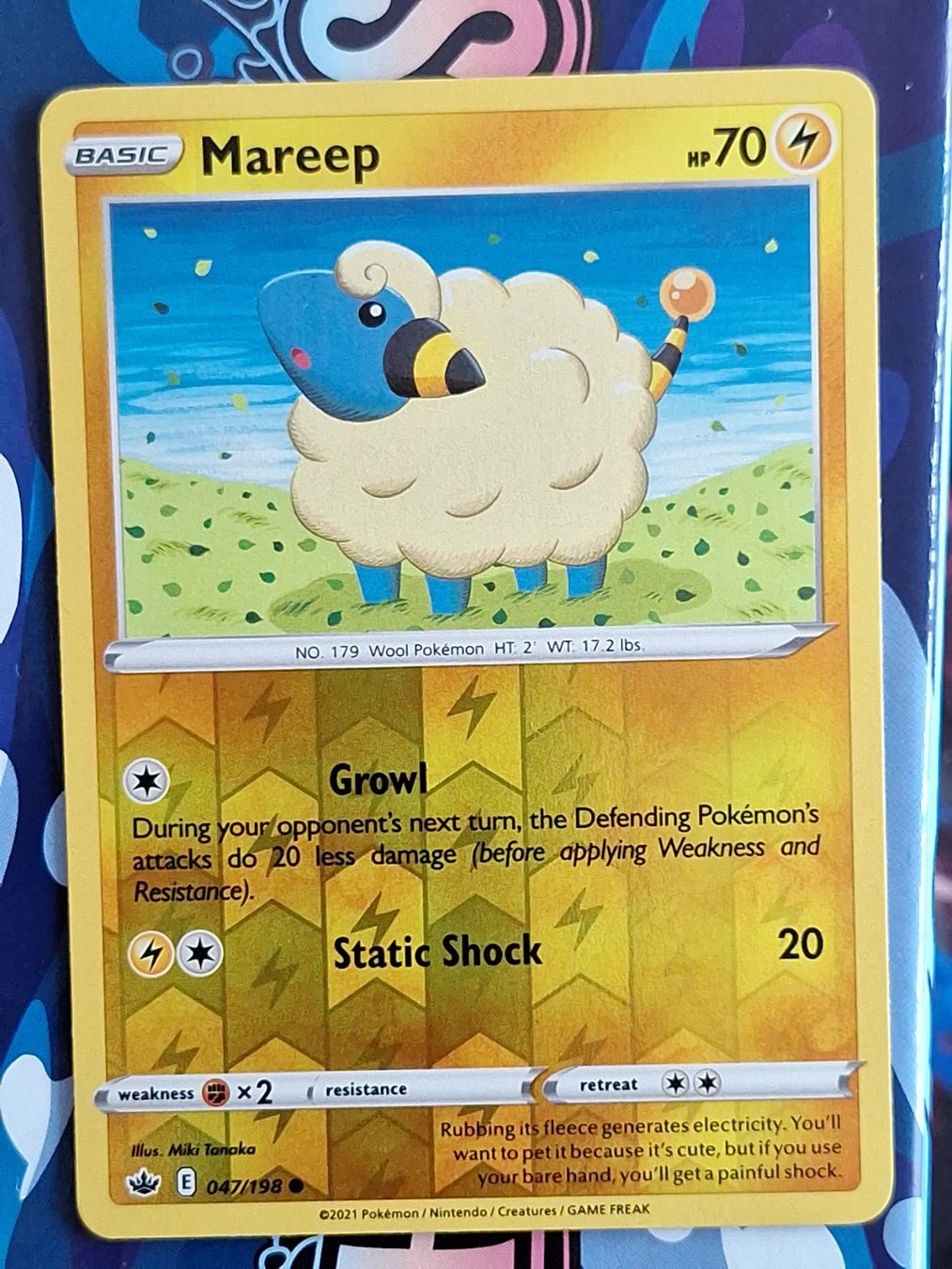 Pokémon Carte collezionabili: Mareep - Reverse Holo Chilling Reign - #2Ord – Usato da Altstätten SG venduto da GGsGameshop
