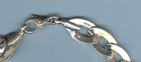 Catenine: Silberkette 925 mit 5 Glasteinen – Usato da Chur venduto da omonia 5