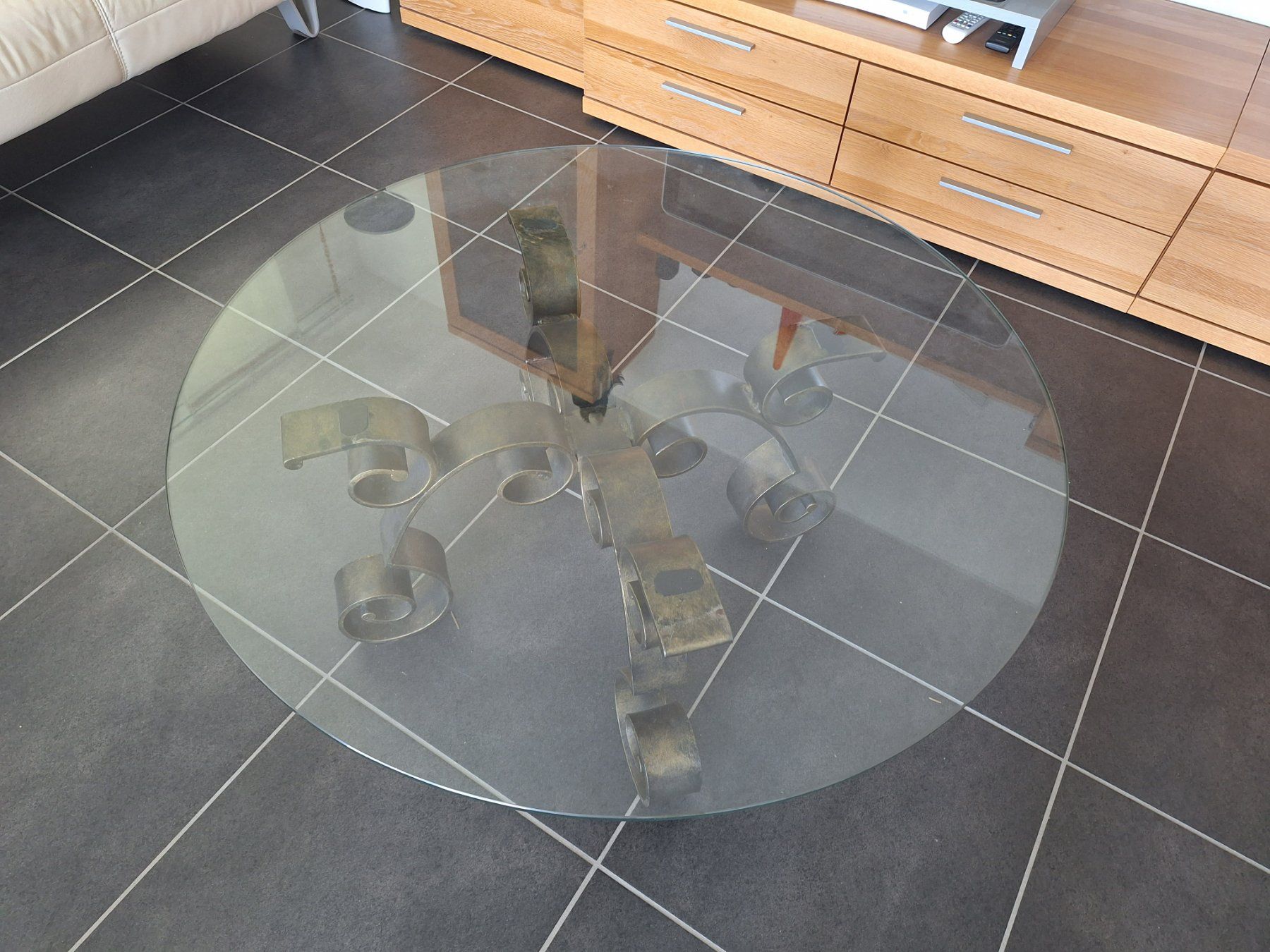 Tavoli: mid century glass top salon Tisch – Usato da Züberwangen venduto da m59