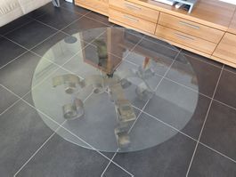 mid century glass top salon Tisch