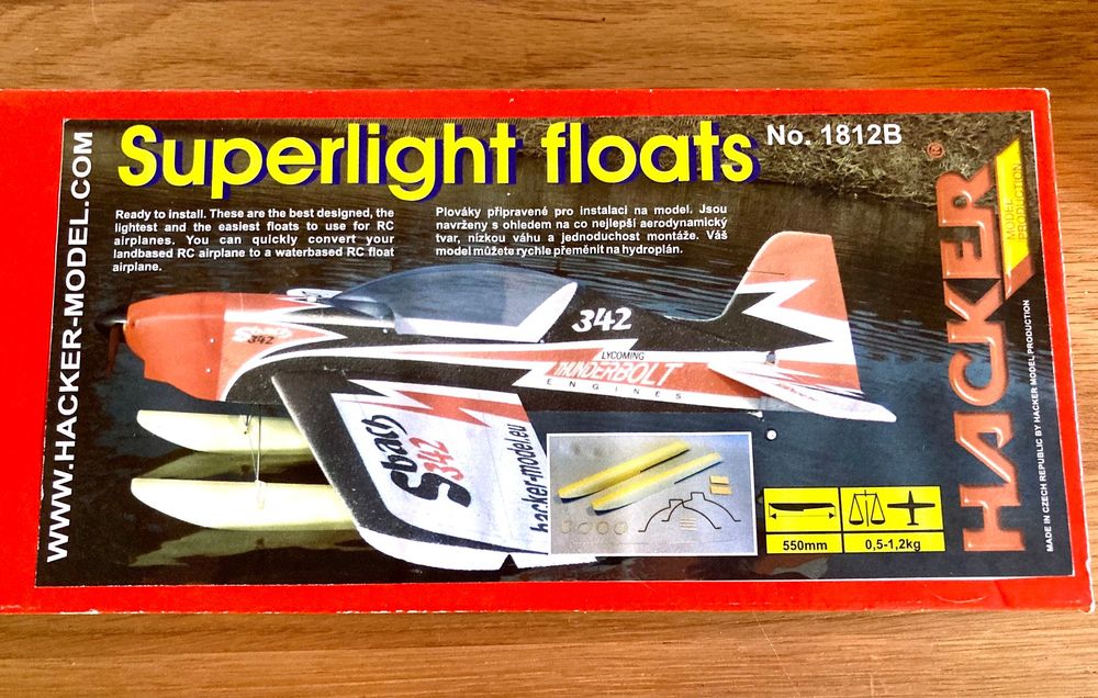 Hacker RC Modellbau: Hacker Superlight Floats 550mm - flotteur pour avion rc – Neu und originalverpackt aus Trélex von Arnaudyak