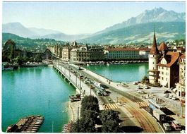 LUZERN - Seebrücke, Stanserhorn & Pilatus ca. 1975