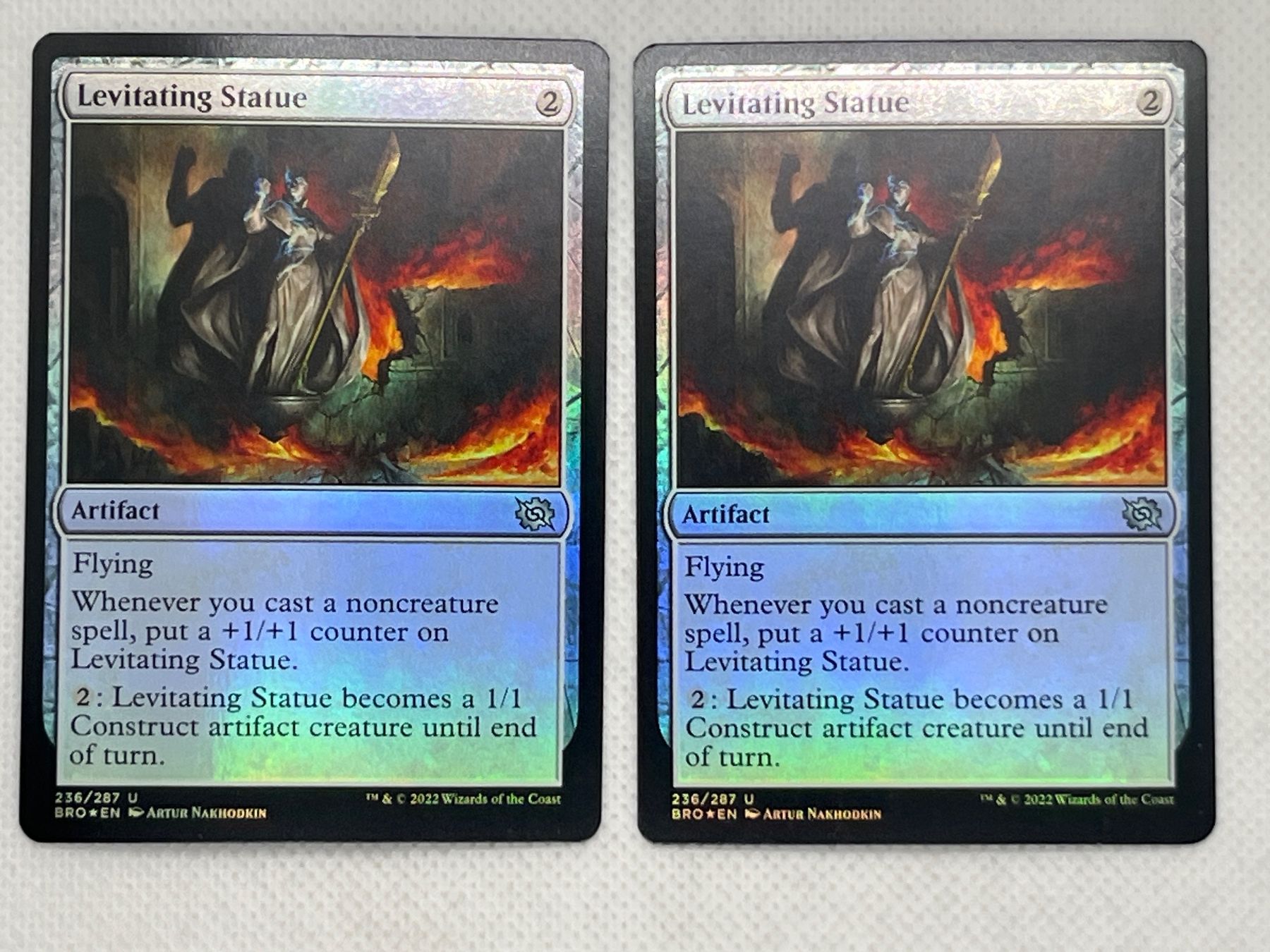Magic The Gathering Carte collezionabili: Levitating Statue Foil Magic Karte (2 Stk) – Usato da Hinterkappelen venduto da Kim1992