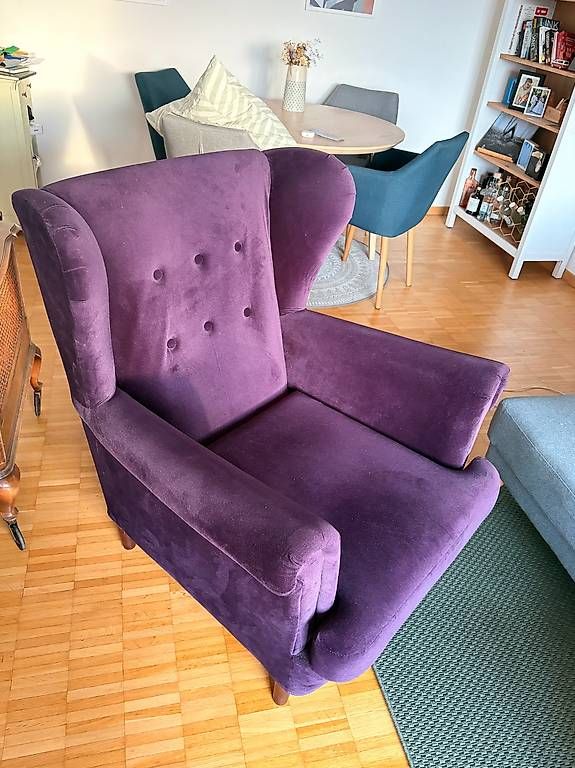Fauteuils: Hochwertiger Sessel Samt violett – D'occasion à Zürich par Muirwoods 1