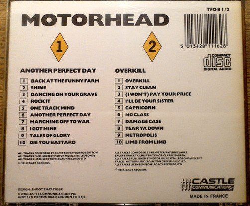 CDs: 2-CD Motörhead - Another perfect/Overkill (1988) – Gebraucht aus Möriken AG von mineralia 1