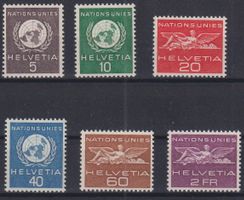 N47) Aemter Satz Nations Unies 22 - 27, mit Gummi ohne Falz.