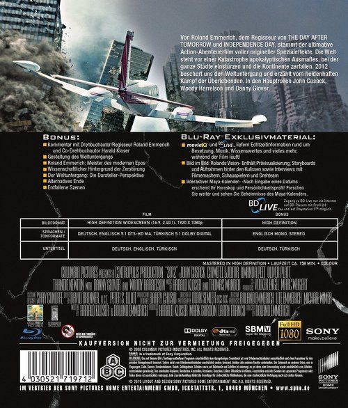 Alle DVDs: 2012 - Wir waren gewarnt (Blu-Ray) – Neu (gemäss Beschreibung) aus Volketswil von Fraese1 1