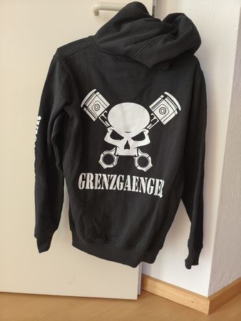 GRENZGAENGER Hoodie / Kapuzenpullover, Schwarz, Gr. S