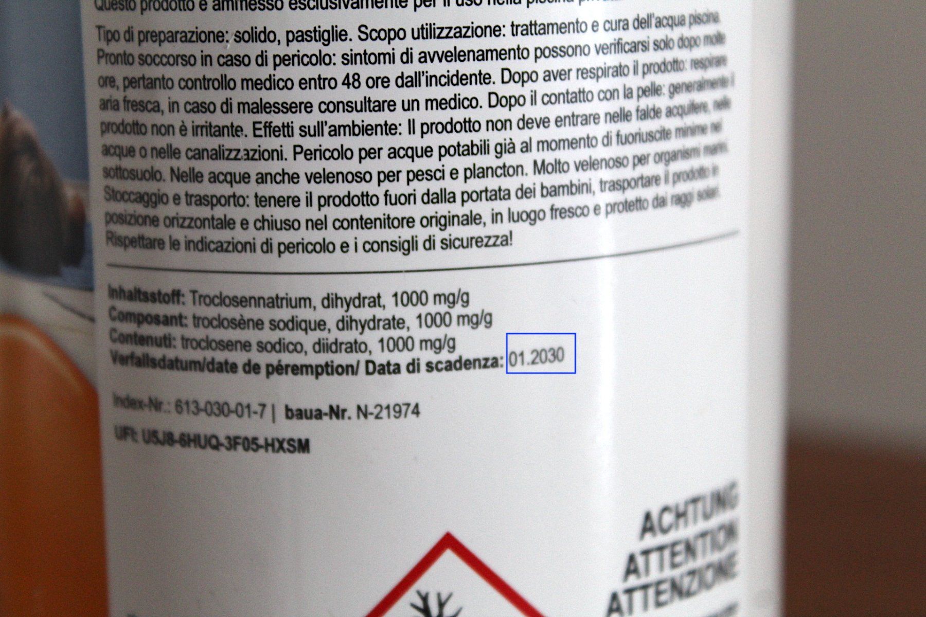 Piscine: Schnell-Chlor-Tabletten, 20 g 1kg – Usato da Locarno venduto da fripui 1