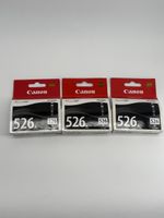 3 Cartouches d'encre Canon 526 BK neuves sous blister!