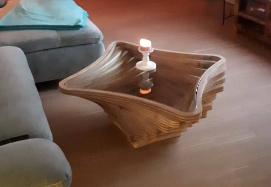 Tavoli: Couchtisch Twist aus massivem Mangoholz – Usato da Murten venduto da Kousen 3