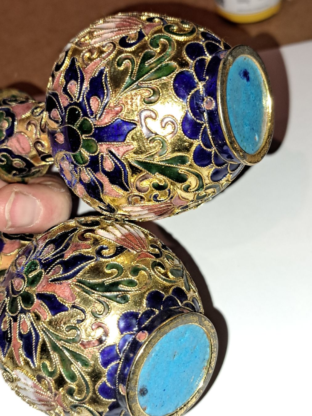 Vasi & Recipienti: Vasen Set, Cloisonné, Vintage emailliert – Usato da Kölliken venduto da Upcycling-by-Mc-TAM 2