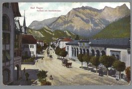 1913, BAD RAGAZ, DORFBAD MIT BAHNHOFSTRASSE